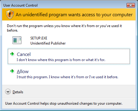 Windows Vista User Access Control