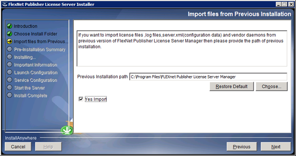 Import files from Previous Import files from Previous