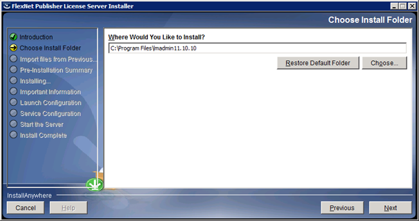 Choose Install Folder Choose Install Folder